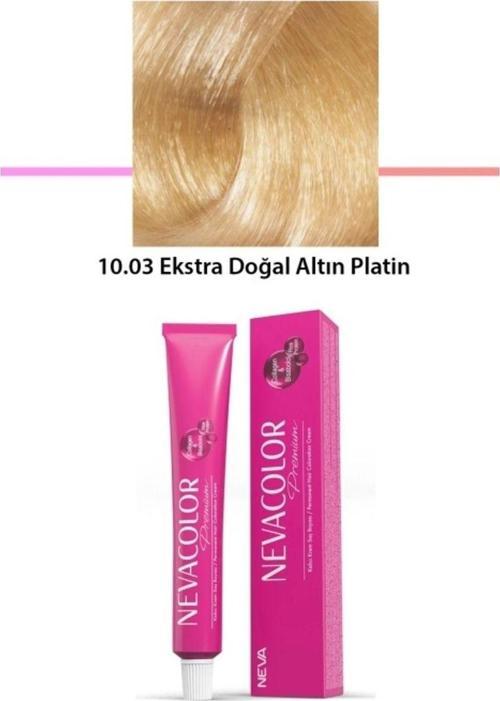 Mbb E-Ticaret Premium 10.03 Ekstra Doğal Altın Platin - Kalıcı Krem Saç Boyası 2 X 50 G Tüp