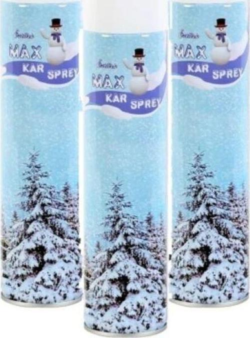 Bb Eticaret 3 Adet Max Kar Köpüğü Spreyi, Eriyen Kar Taneleriyağdıran Sprey 3X300 Ml