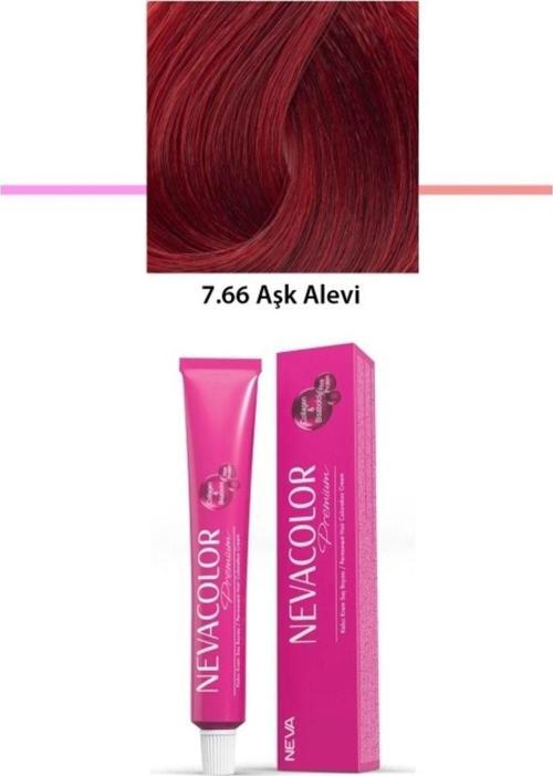 Mbb E-Ticaret Premium 7.66 Aşk Alevi - Kalıcı Krem Saç Boyası 2 X 50 G Tüp