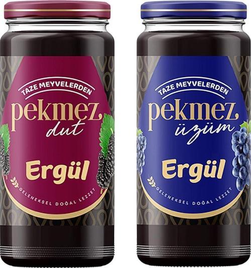 Ergül Dut Pekmezi 600 gr Cam + Üzüm Pekmezi 600 gr Cam 