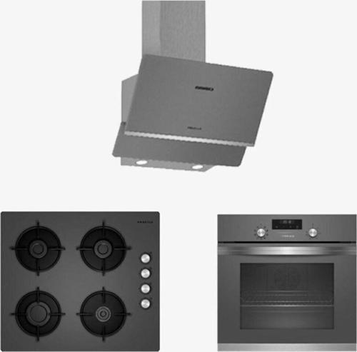 Elit Gri Cam Ankastre Set