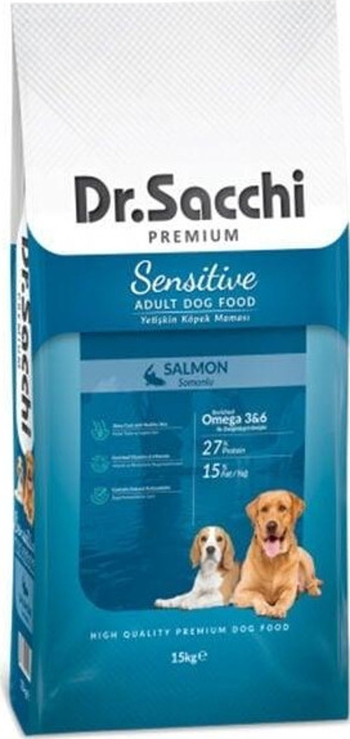 Dr.Sacchi Sensitive Somonlu Yetişkin Köpek Maması 15 Kg - Petshopundan