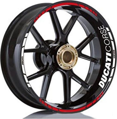 Ducati Corse Yazılı Jant Sticker Etiket Modeli