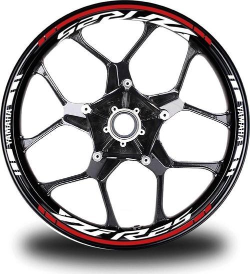 Kırmızı Yamaha Yzf R25 Takım Jant Sticker Etiket
