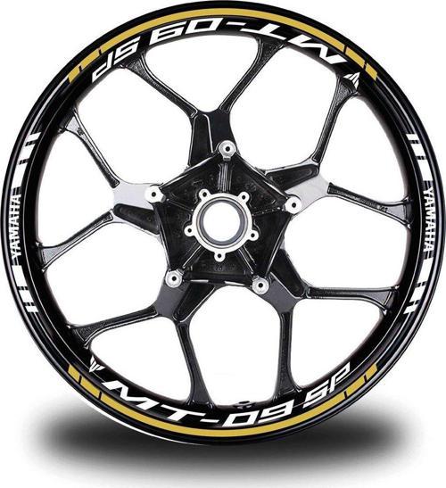 Koyu Sarı Yamaha MT 09 SP Takım Jant Sticker Etiket