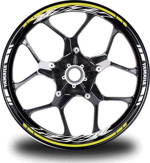 Neon Sarı Yamaha FZ6R Takım Jant Sticker Etiket