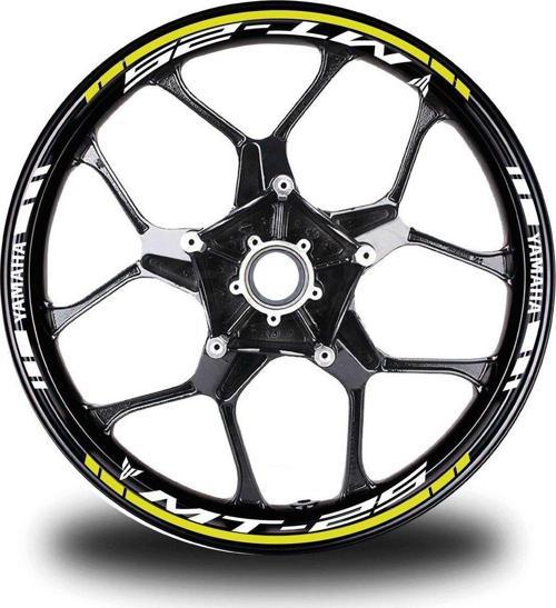 Neon Sarı Yamaha MT 25 Takım Jant Sticker Etiket