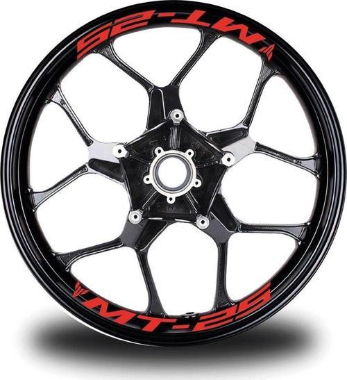 Neon Turuncu Yamaha Mt-25  Yazılı 8Li Jant İçi Yazı Sticker Etiket