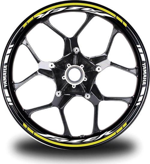Sarı Yamaha Fazer Takım Jant Sticker Etiket