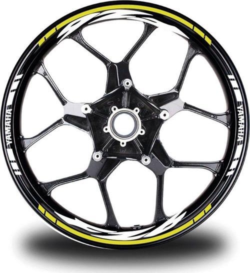 Sarı Yamaha FZ6 Jant Sticker Etiket