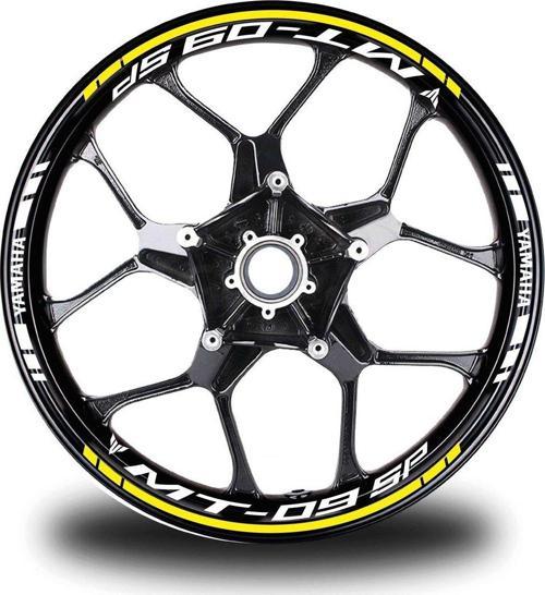 Sarı Yamaha MT 09 SP  Takım Jant Sticker Etiket