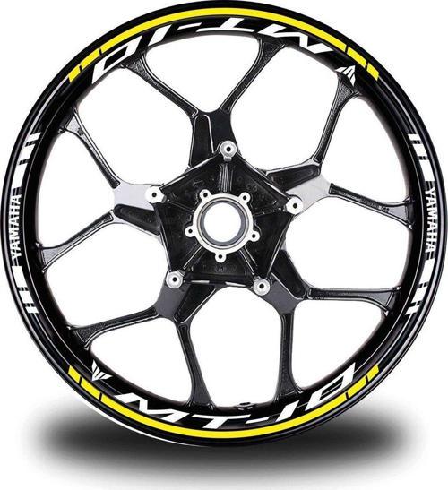 Sarı Yamaha MT 10 Jant Sticker Etiket