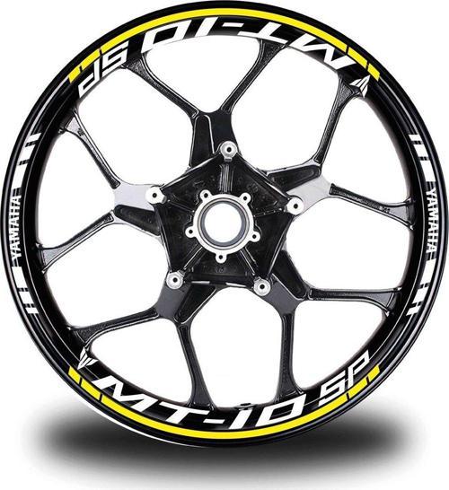 Sarı Yamaha MT 10 SP  Takım Jant Sticker Etiket