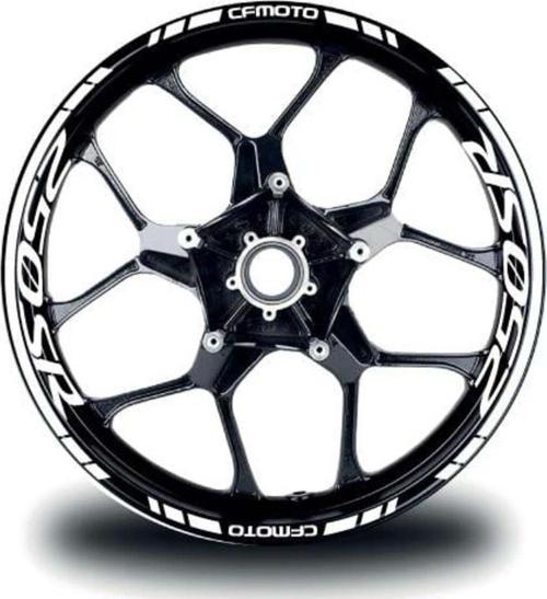 CFMOTO 250SR Jant Sticker İç & Dış Takım Etiket Modeli Beyaz