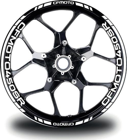 CFMOTO 450SR Jant Sticker İç Dış Yazılı Beyaz