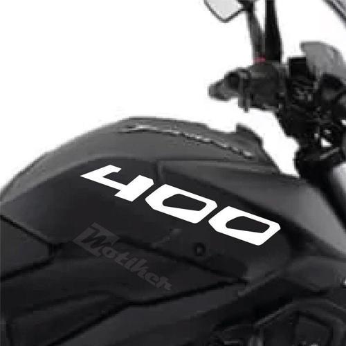 Bajaj Dominar Beyaz 400 Yazı Sticker Etiket Modeli