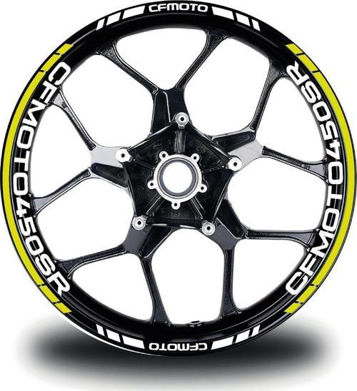 Cfmoto 450sr Jant Sticker Iç Dış Yazılı Neon Yeşil (SARI)