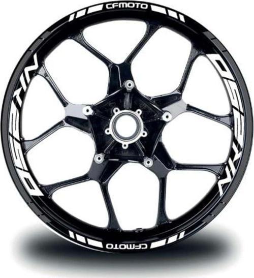 CFMOTO NK250 Jant Sticker İç & Dış Takım Etiket Modeli Gri - Beyaz
