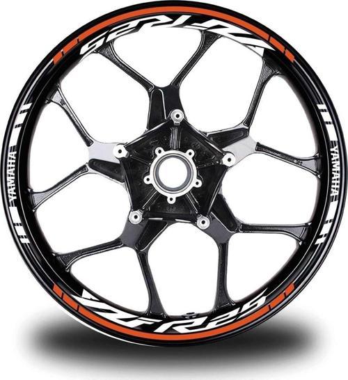 Turuncu Yamaha Yzf R25 Takım Jant Sticker Etiket