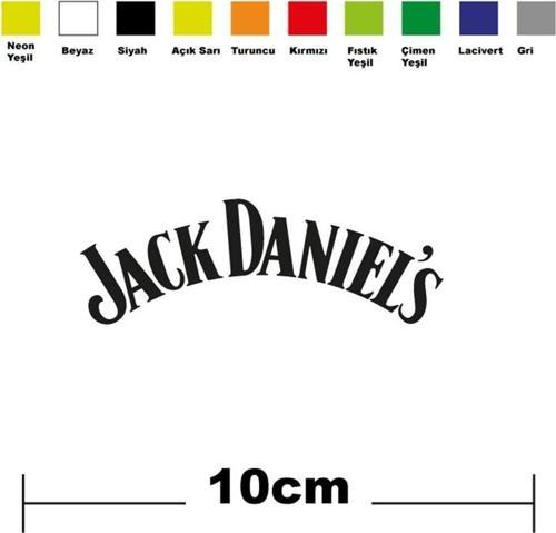 Jack Daniels Sponsor Marka Tek Renk Sticker Etiket