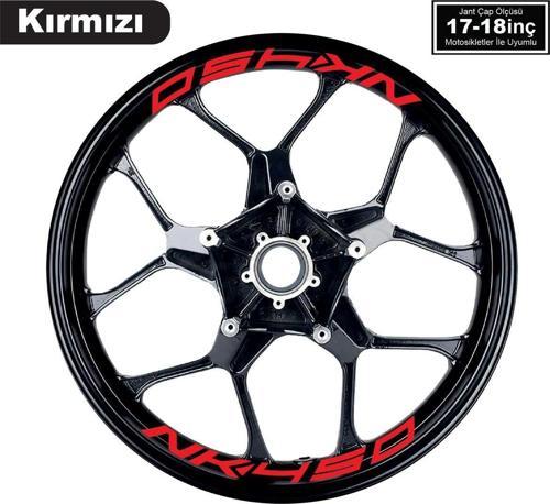 Kırmızı CFMOTO 450NK Yazılı 8 Li Jant İçi Yazı Sticker