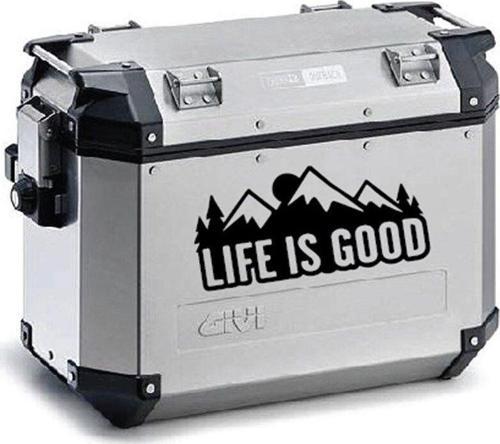 Life Is Good Desenli Motosiklet Çanta Sticker Etiket Modeli