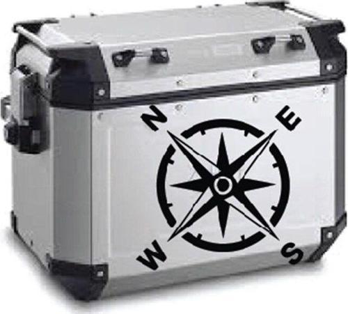 Pusula Motosiklet Çanta Sticker Etiket Modeli