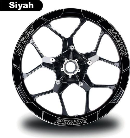 Siyah Cf Moto 250 Sr Geniş Jant Sticker Etiket Modeli