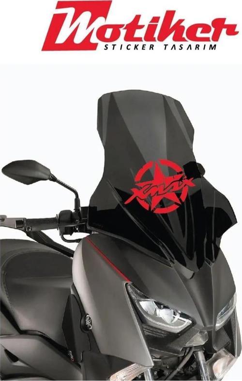 Yamaha Xmax Ön Cam Yıldız Sticker Etiket Model