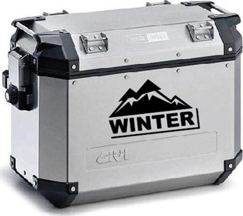 Winter Desenli Motosiklet Çanta Sticker Etiket Modeli