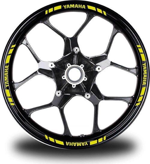 Yamaha Yazılı Kısa Dış Şerit 16'lı Tek Renk Jant Sticker Modeli