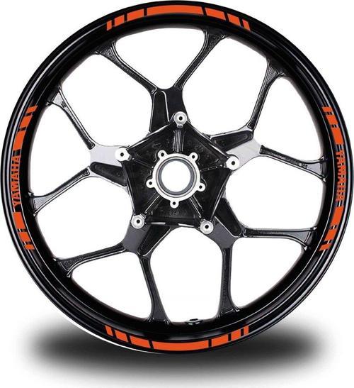 Yamaha Yazılı Kısa Yazısız Kısa Dış Şerit 16'lı Tek Renk Jant Sticker Modeli