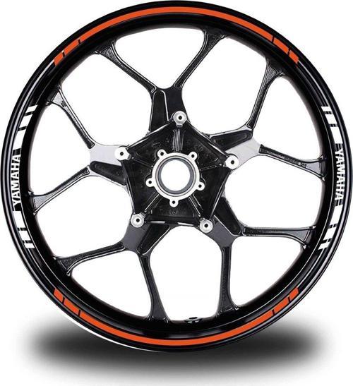 Yamaha Yazılı Kısa Yazısız Uzun Dış Şerit 16'lı Çift Renk Jant Sticker Modeli