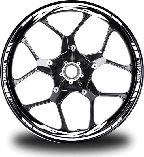 Beyaz Yamaha FZ6 Jant Sticker Etiket Modeli
