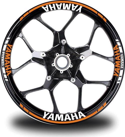 Yamaha Yazılı Neon Turuncu Takım Jant Sticker Modeli