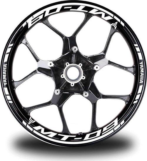 Beyaz Yamaha MT 09 Takım Jant Sticker Etiket