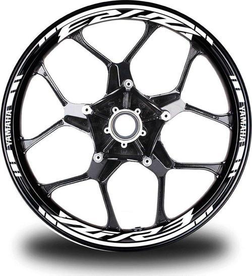 Beyaz Yamaha YZF R3 Takım Jant Sticker Etiket