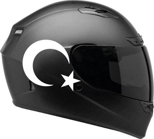 Tek Renk Ay-yıldız(moon-star Helmet Stickers) Kask Sticker Etiket Modeli