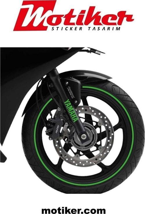R25 Yazılı Sarı Takım Jant Sticker Modeli