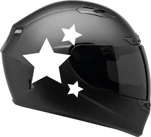 Tek Renk Üçlü Yıldız (TRİPLE STAR HELMET STİCKERS) Kask Sticker Etiket Modeli 3