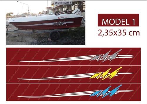 Tekne Renkli Sticker Etiket Modeli