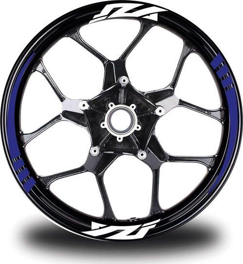 YZF Yazılı Mavi Takım Jant Sticker Modeli Uyumlu