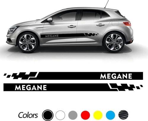 Renault Megane Damalı Yan Kapı Şerit Sticker Etiket Modeli