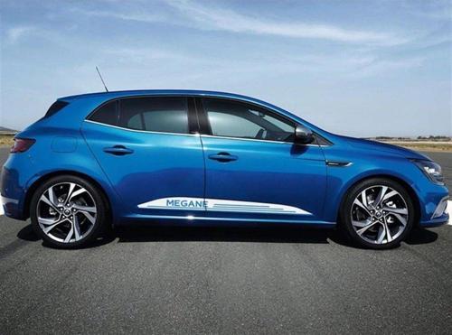 Renault Megane Yazılı Üç Çizgi Yan Kapı Sticker Etiket Modeli