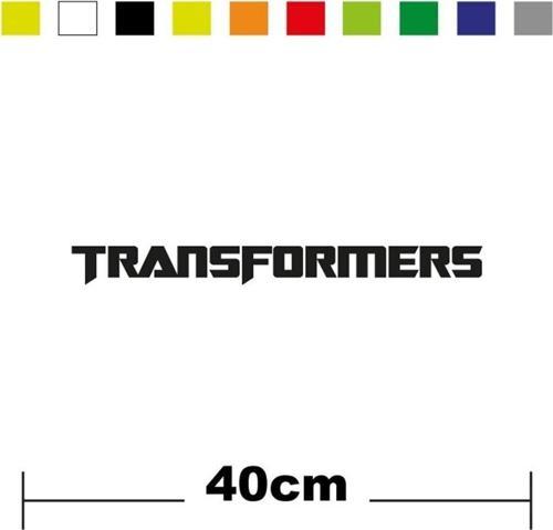 Transformers Sponsor Marka Tek Renk Sticker Etiket