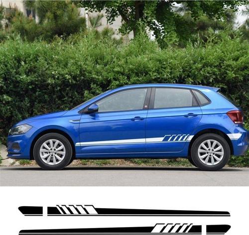 Volkswagen Polo Yan Kapı Beyaz Sticker Etiket Modeli