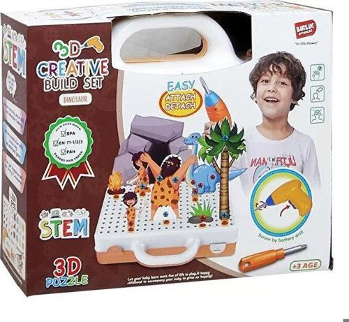 3D Stem Eğitici Matkap Seti Dinazorlar