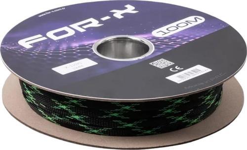 X-110ys Yeşil Siyah Kablo Çorabı 10 Mm 100 Metre Kablo Çorap