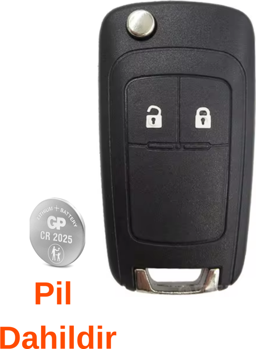 Chevrolet Cruze Aveo Spark Anahtar Kumanda Kabı 2 Buton Vidalı Logolu