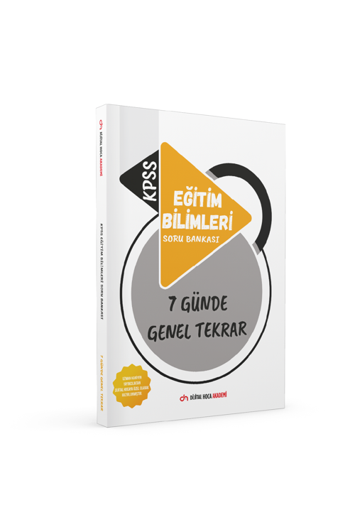 Dijital Hoca Akademi 2022 Kpss Eğitim Bilimleri Soru Bankası 7 Günde Genel Tekrar Kitabı